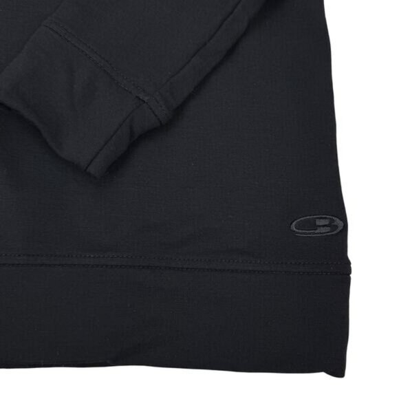 ICEBREAKER Momentum Crew Merino Sweater Women's Size Medium Gray Black - Picture 6 of 9